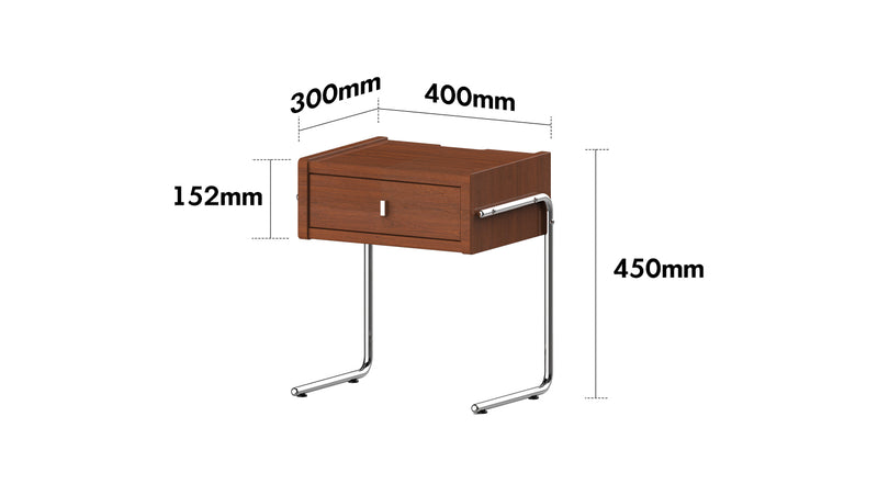 Bauhaus Boxwood Side Table NOBUO Size Chart