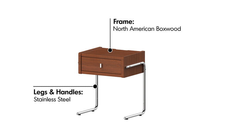 Bauhaus Boxwood Side Table NOBUO Material Details Chart