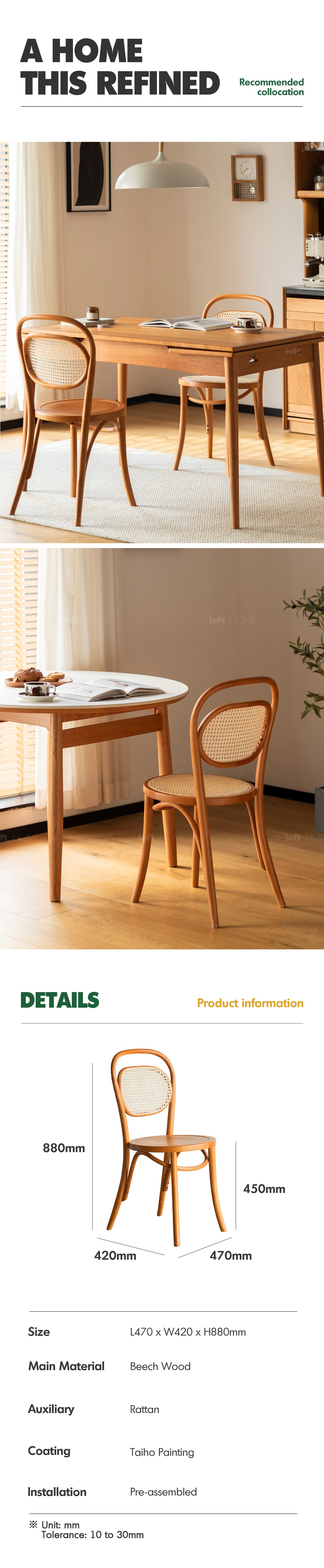 Scandinavian Rattan Dining Chair GERMAN Good to Know - 3