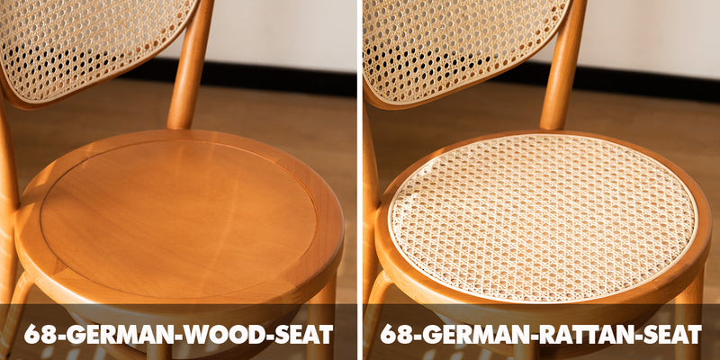Scandinavian Rattan Dining Chair GERMAN Color Swatches