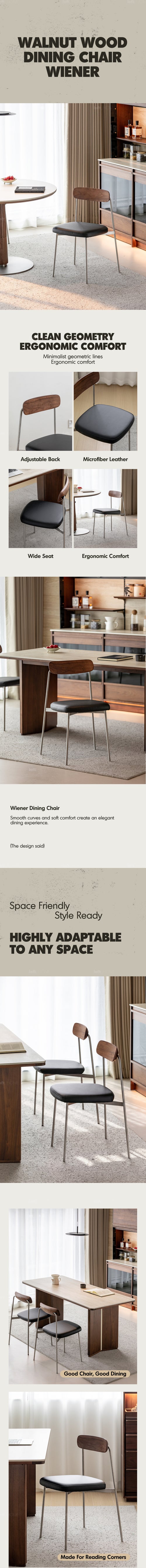 Bauhaus Walnut Wood Dining Chair WIENER Good to Know Preview-1