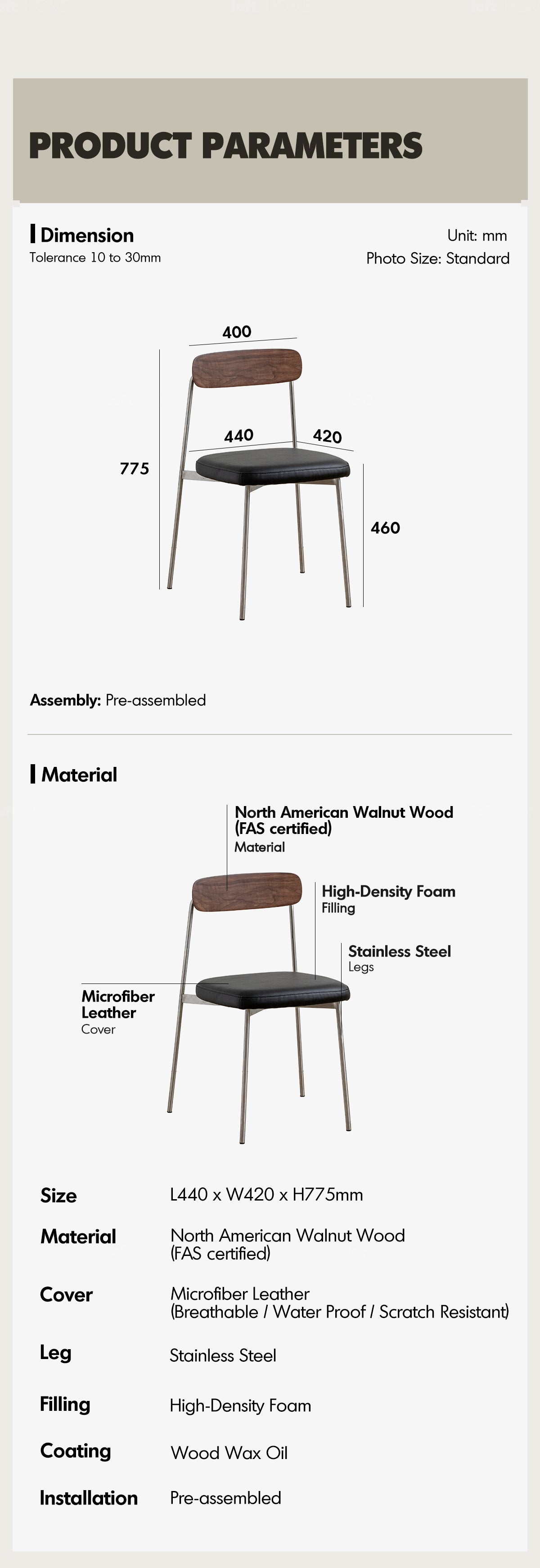 Bauhaus Walnut Wood Dining Chair WIENER Good to Know - 8