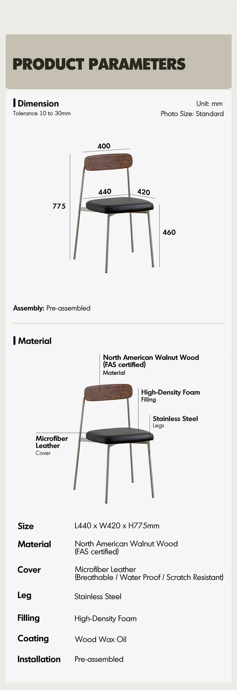Bauhaus Walnut Wood Dining Chair WIENER Good to Know - 8