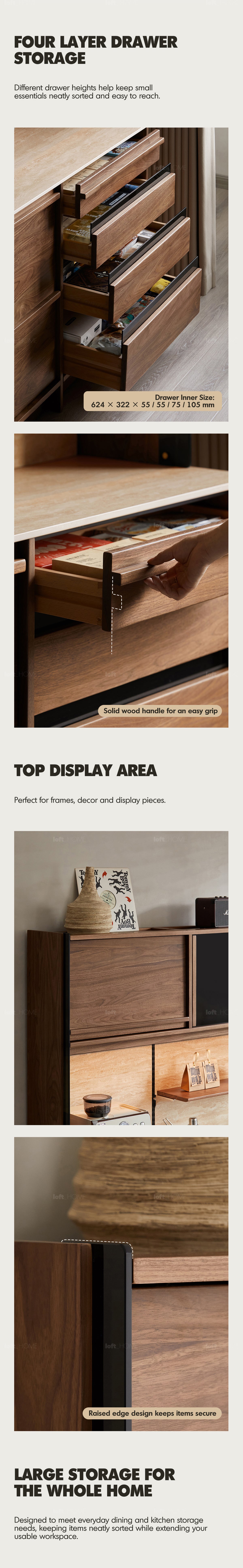 Japandi Walnut Wood Sintered Stone Cabinet AXIS Good to Know - 10