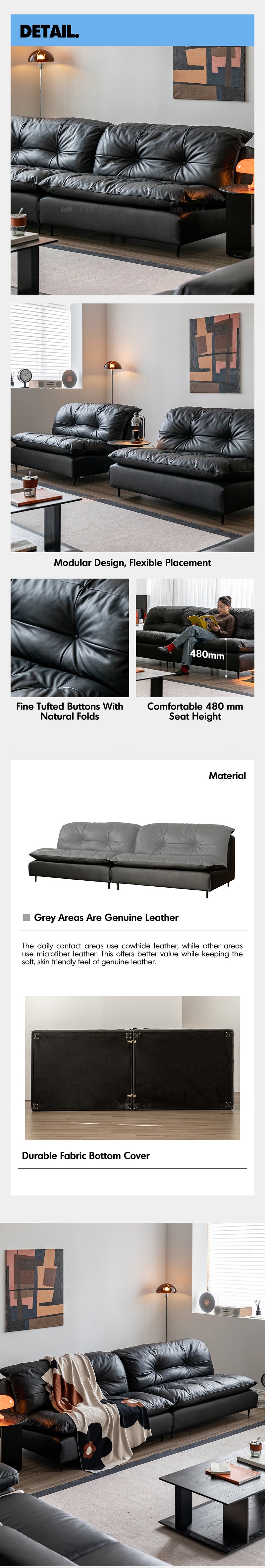 Vintage Genuine Leather 4 Seater Sofa RIGA Good to Know - 5
