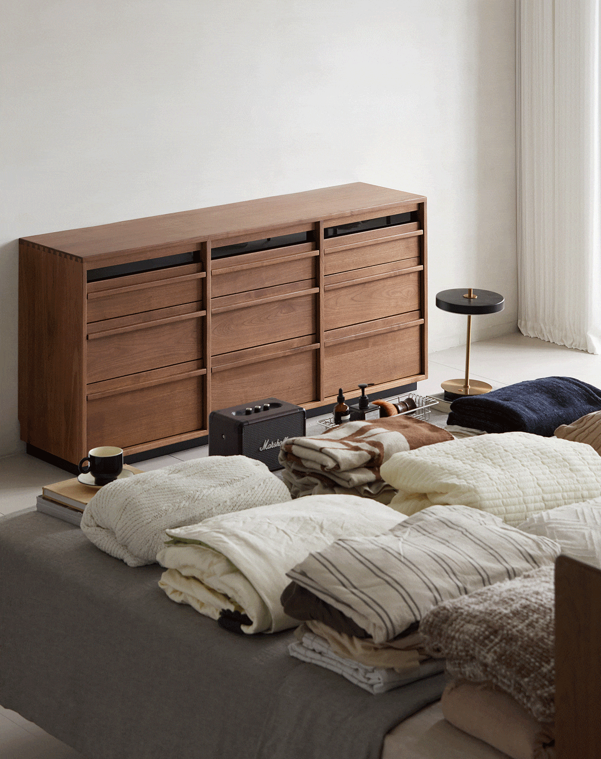 Japandi Walnut Wood Chest Of 9 Drawers AXIS Good to Know - 3