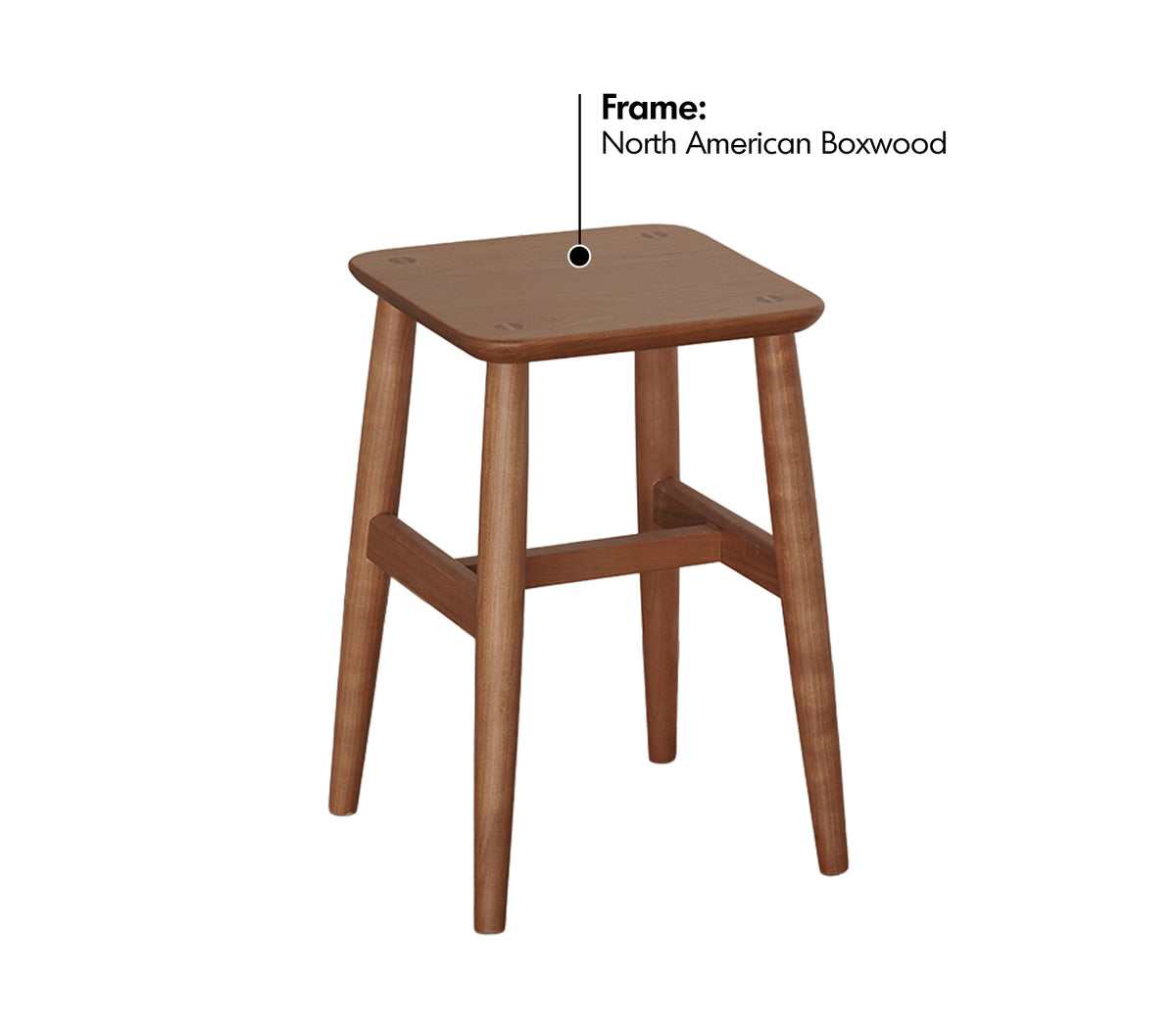 Vintage Boxwood Stool MELLOW Material Details Chart