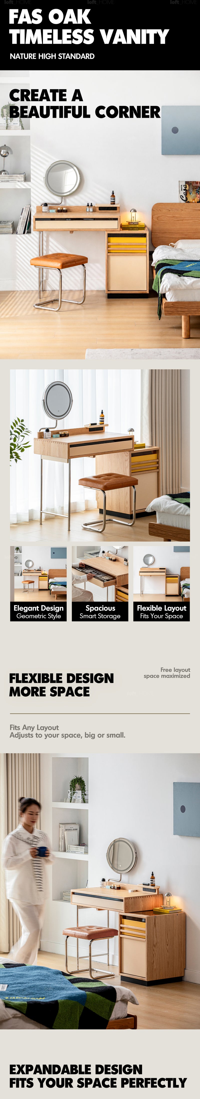 Bauhaus Oak Wood Dressing Table TEMPO More Details and Instruction