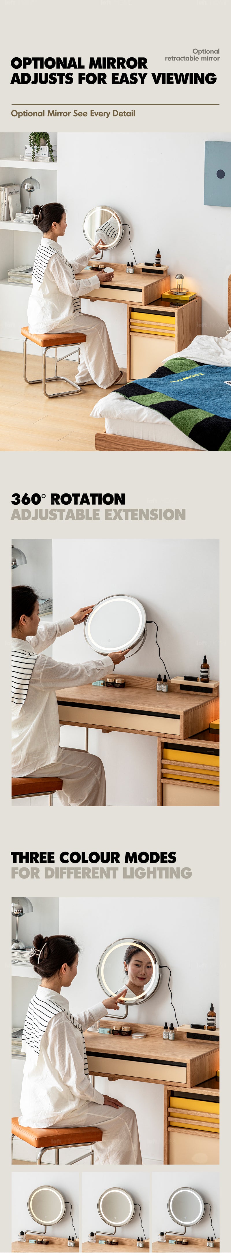 Bauhaus Oak Wood Dressing Table TEMPO More Details and Instruction_6