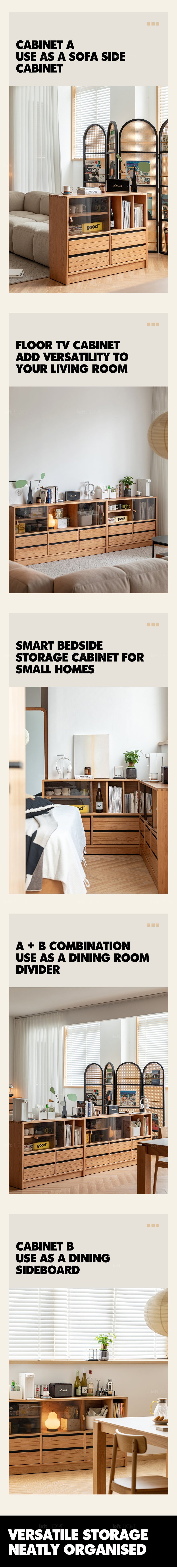Scandinavian Cherry Wood Modular Cabinet GROVE More Details and Instruction_2
