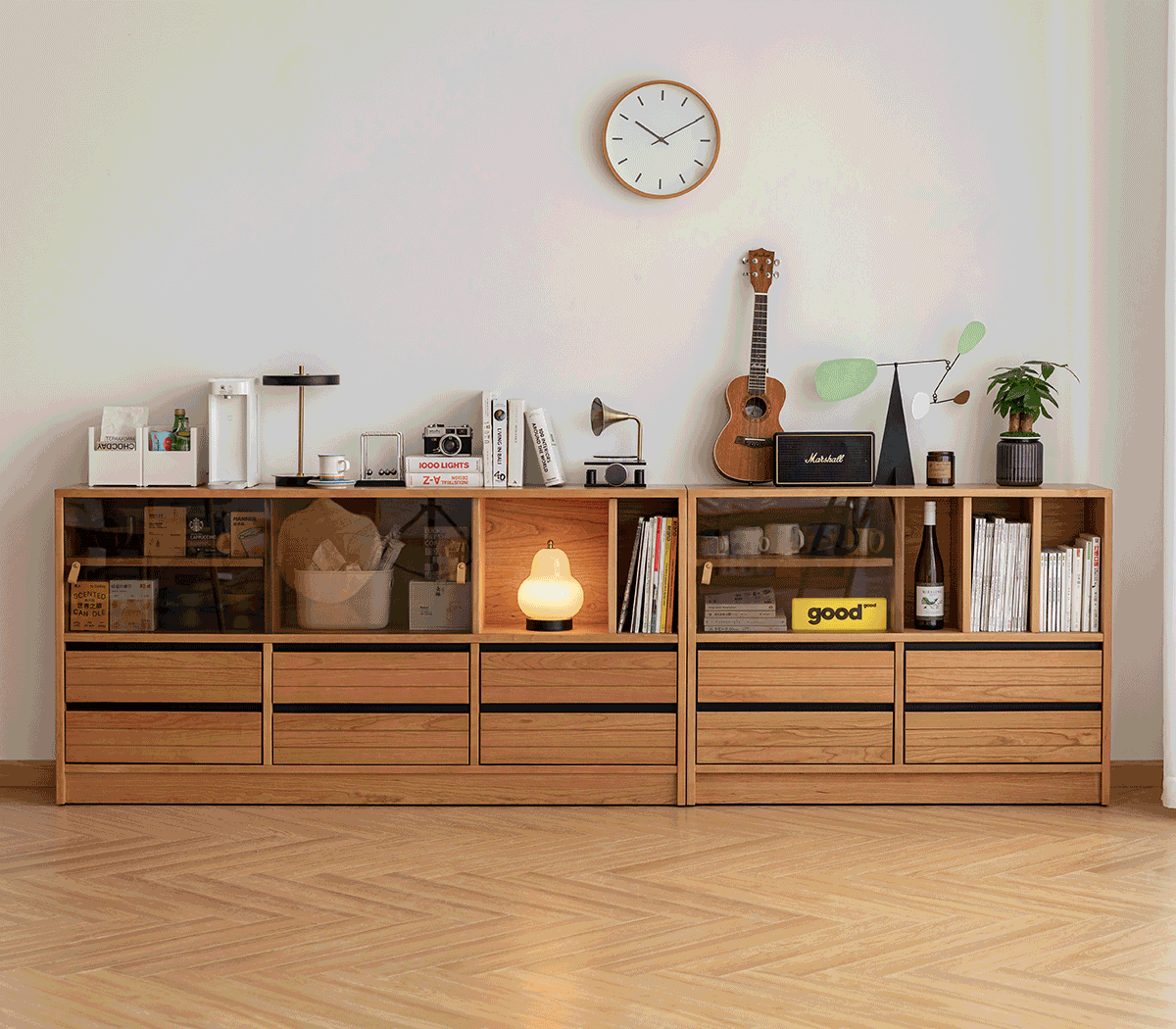 Scandinavian Cherry Wood Modular Cabinet GROVE More Details and Instruction_3
