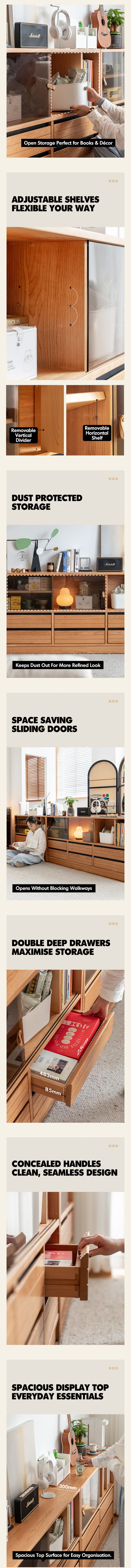 Scandinavian Cherry Wood Modular Cabinet GROVE More Details and Instruction_4