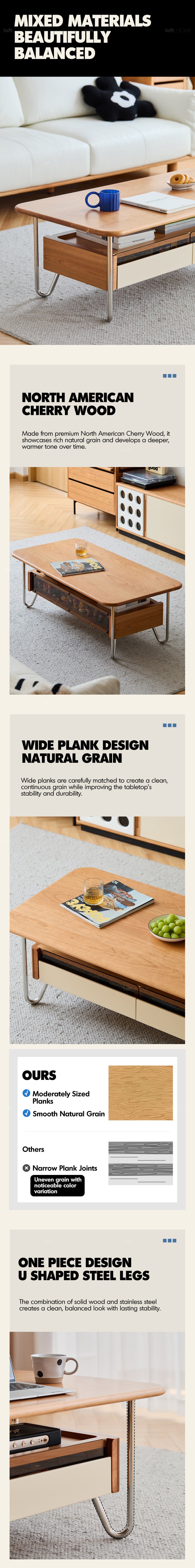 Bauhaus Cherry Wood Coffee Table LOCKE More Details and Instruction_4