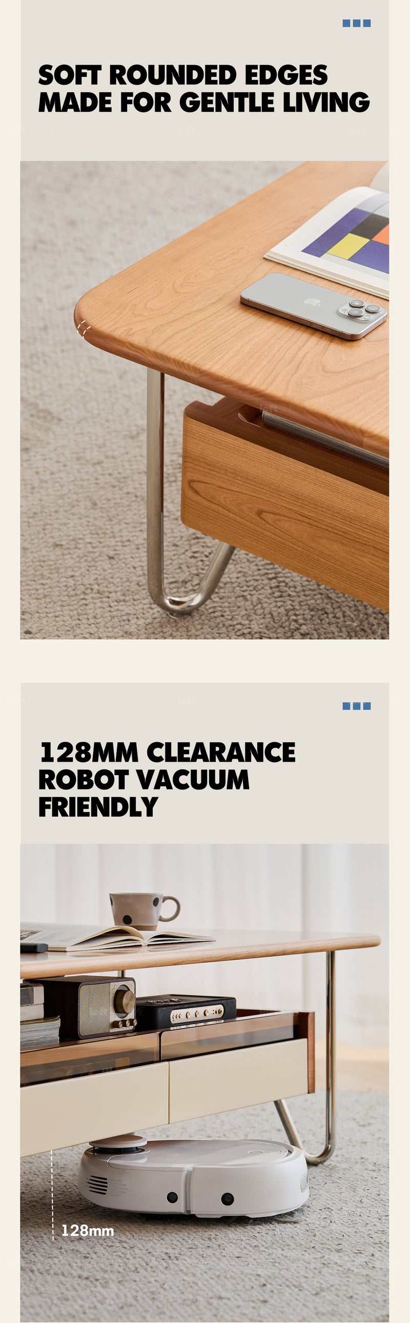Bauhaus Cherry Wood Coffee Table LOCKE More Details and Instruction_6