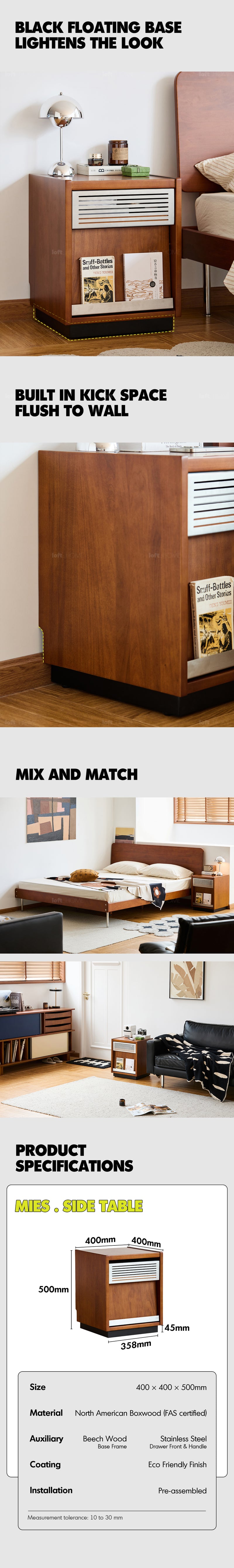 Bauhaus Boxwood Side Table MIES More Details and Instruction_7
