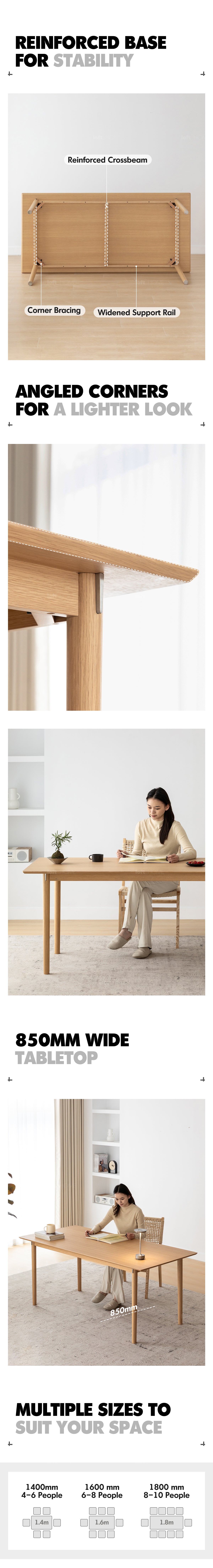 Minimalist Ash Wood Dining Table BOREL More Details and Instruction_2