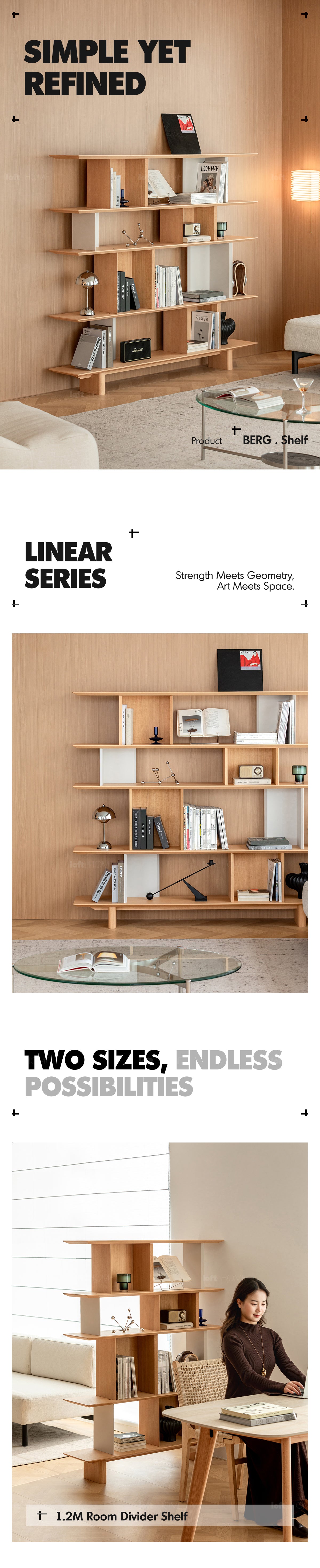 Minimalist Oak Wood Veneer Shelf BERG More Details and Instruction