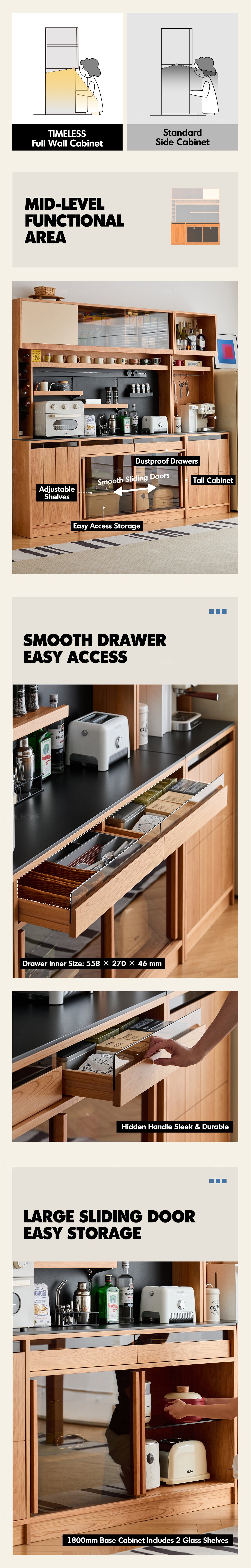 Scandinavian Cherry Wood Sintered Stone Side Cabinet TIMELESS More Details and Instruction_11