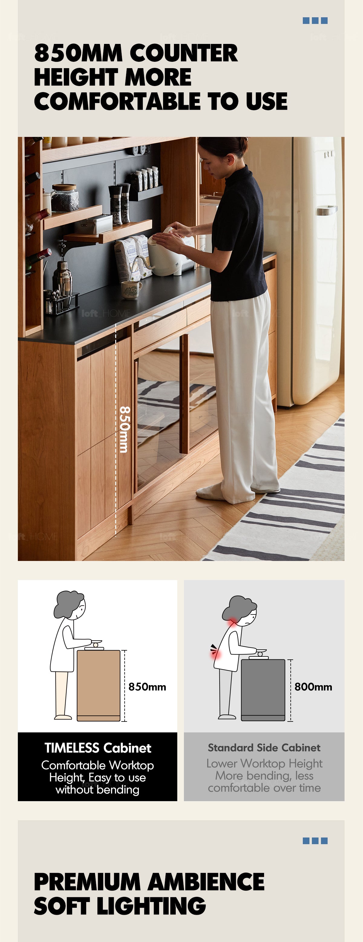 Scandinavian Cherry Wood Sintered Stone Side Cabinet TIMELESS More Details and Instruction_9