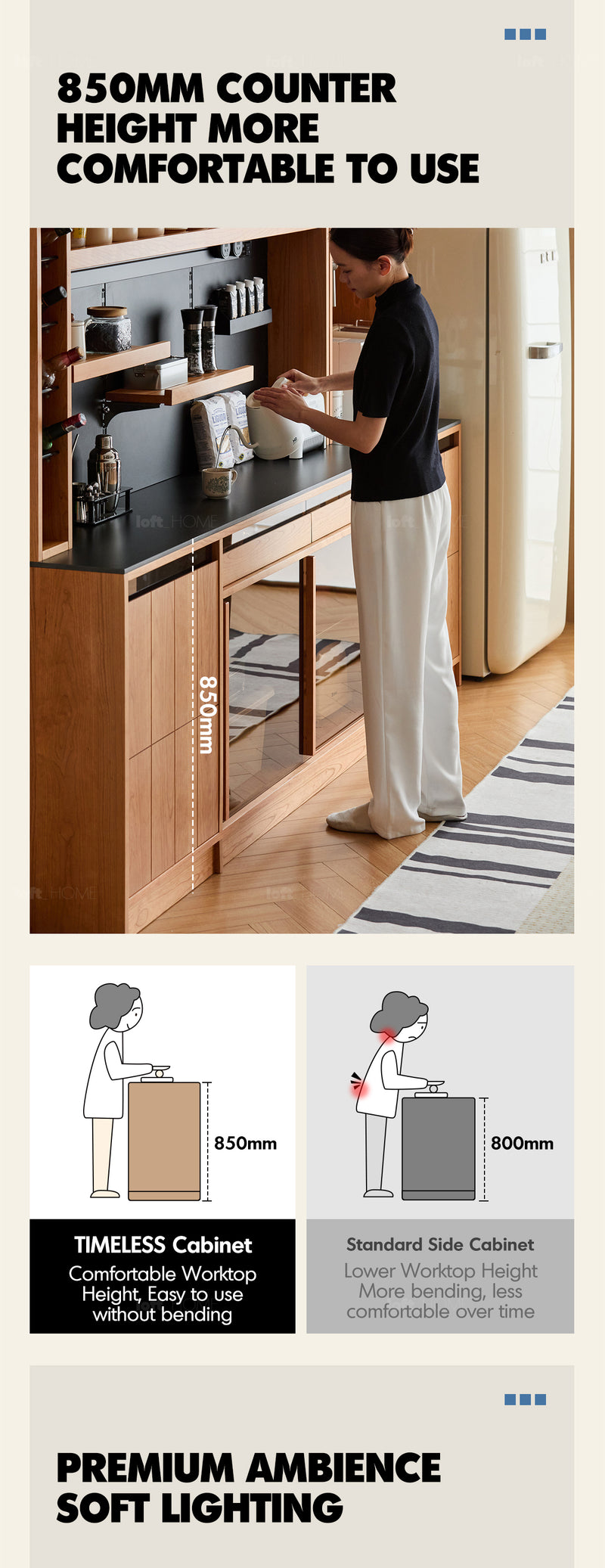 Scandinavian Cherry Wood Sintered Stone Side Cabinet TIMELESS More Details and Instruction_9