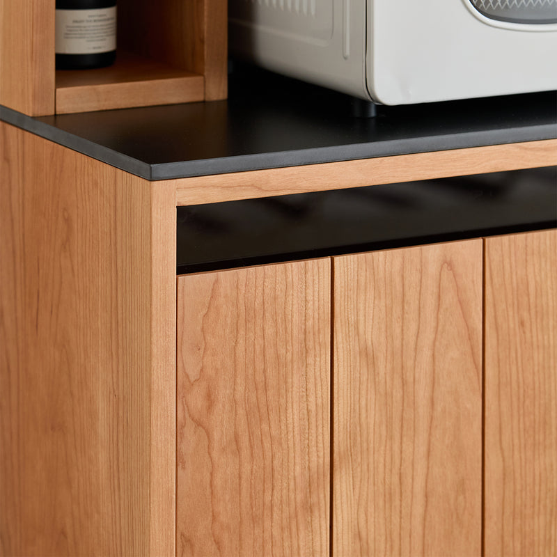 Scandinavian Cherry Wood Sintered Stone Side Cabinet TIMELESS Color Swatches