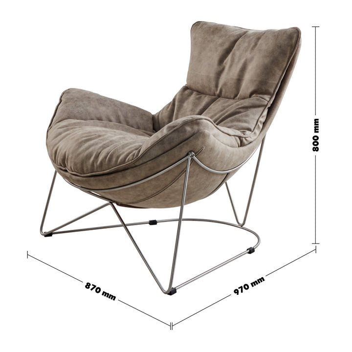 Scandinavian Fabric 1 Seater Sofa NEPTUNE Size Chart
