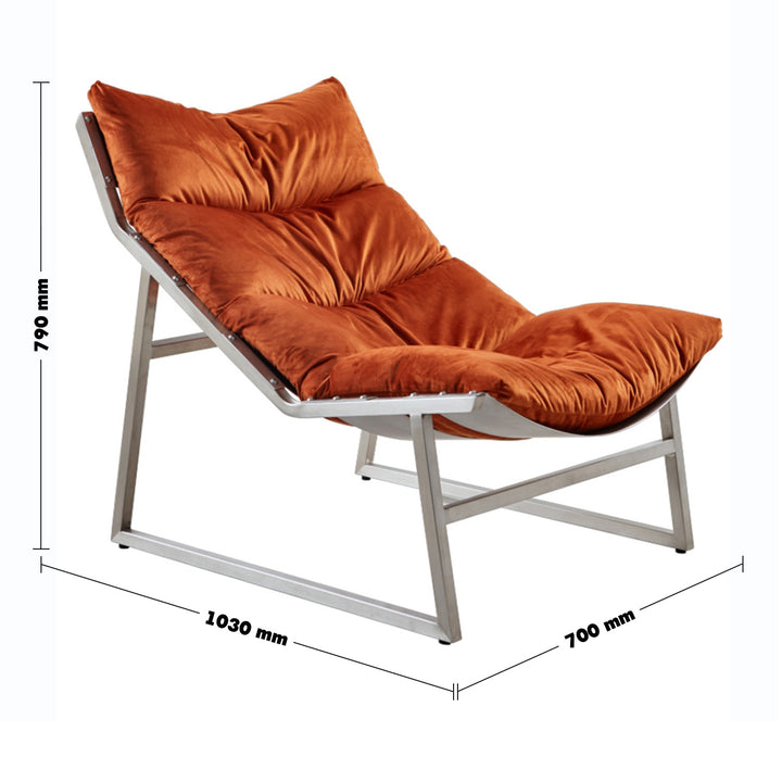 Scandinavian Fabric 1 Seater Sofa MARS Size Chart