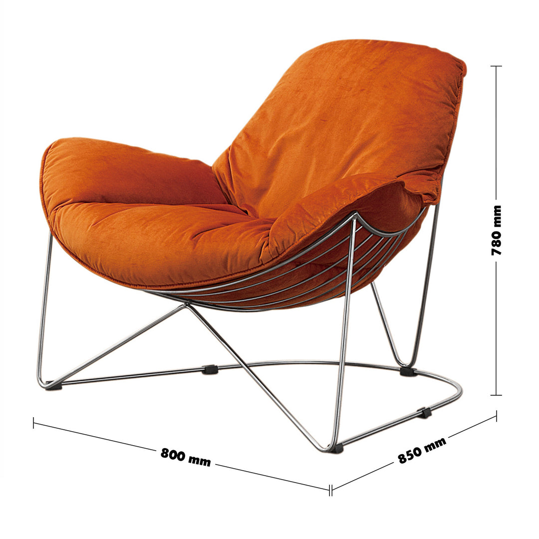 Scandinavian Fabric 1 Seater Sofa URANUS Size Chart
