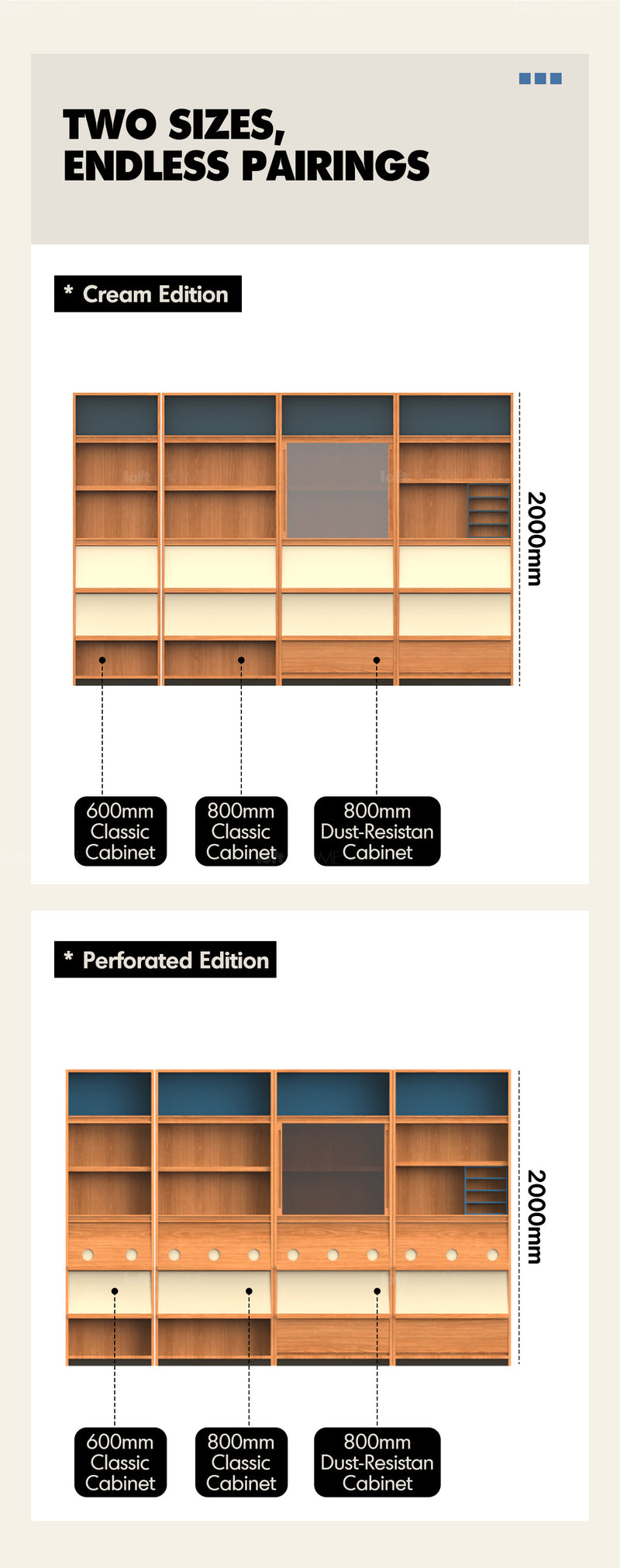 Scandinavian Cherry Wood Bookshelf TIME Good to Know - 3