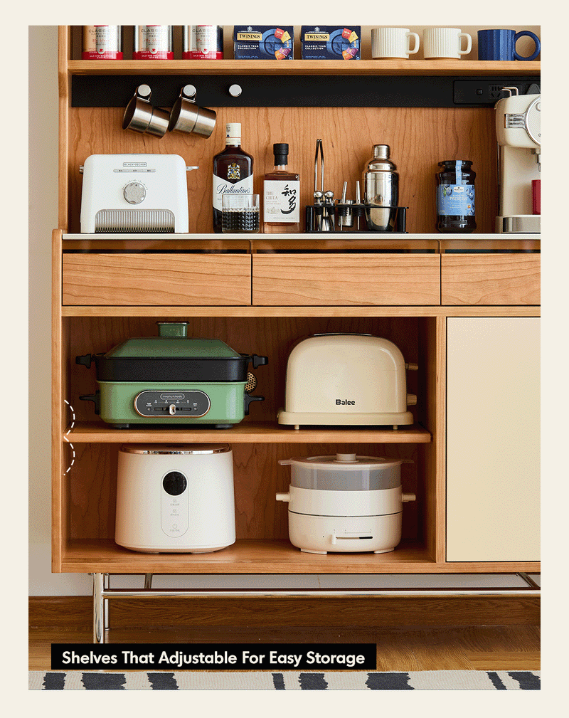 Scandinavian Sintered Stone Storage Side Cabinet TIME Good to Know - 7