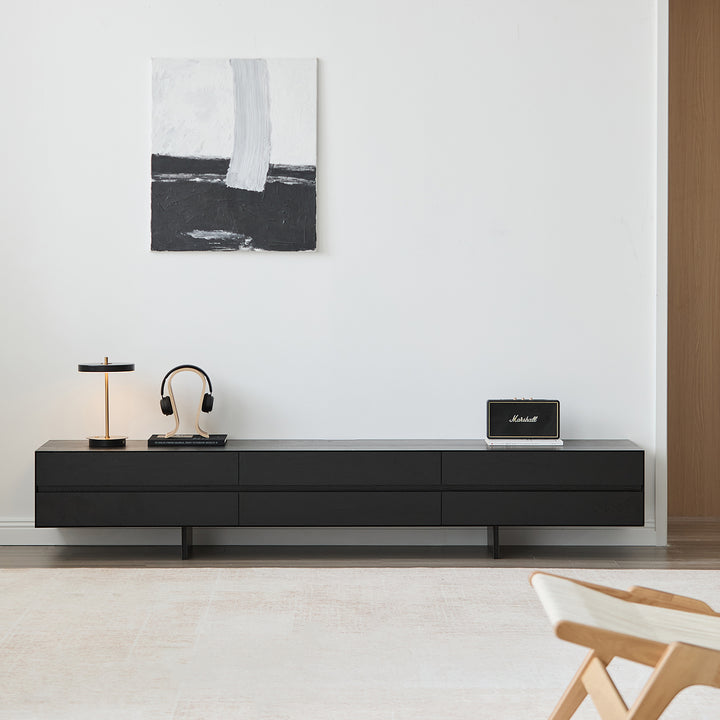 Minimalist ash wood tv console shadow size charts.