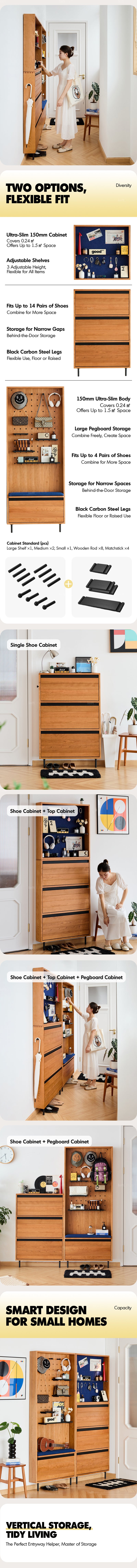 Scandinavian Cherry Wood Shoe Cabinet CORNER Good to Know - 3
