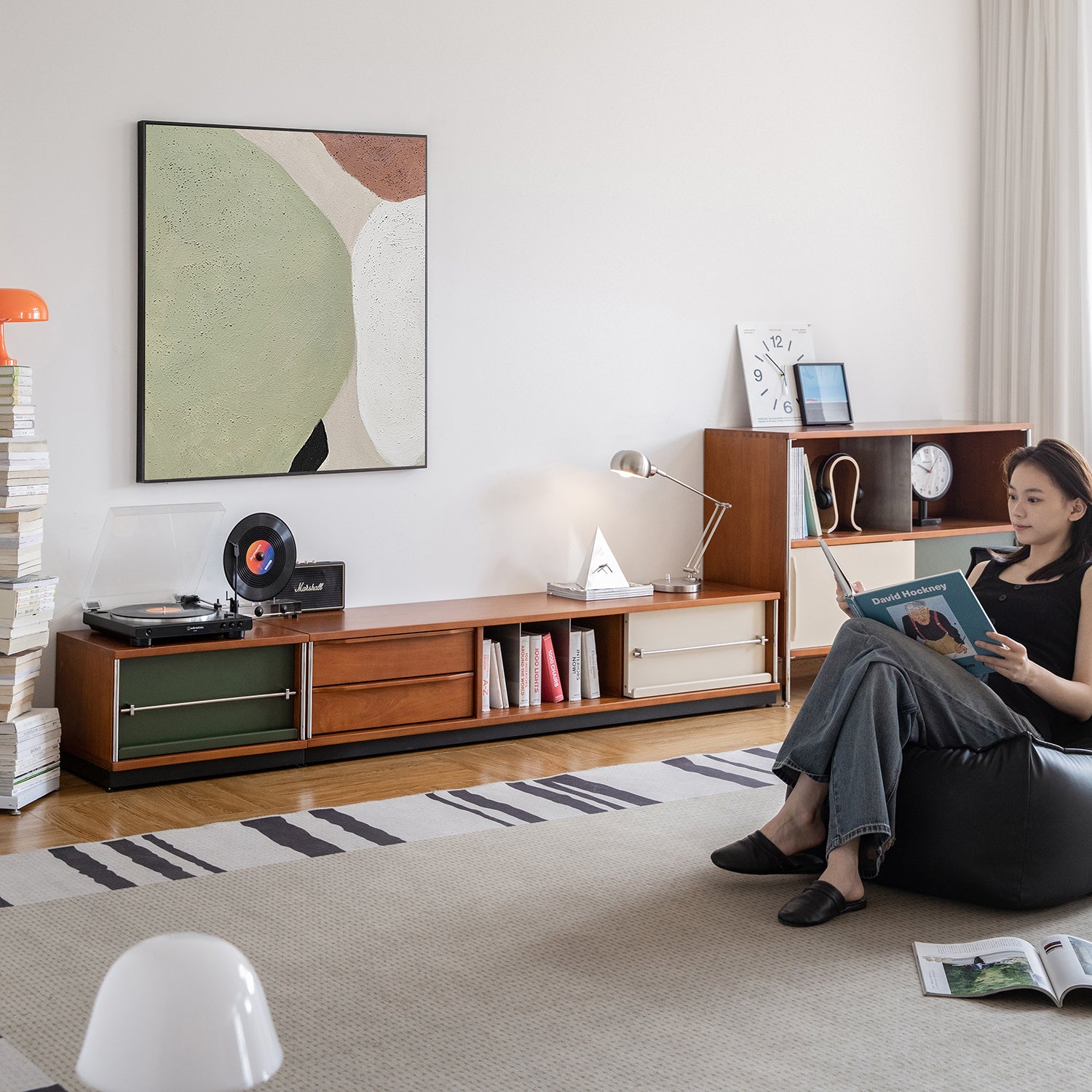 Bauhaus Boxwood Modular TV Console SILVER WING – LOFT HOME