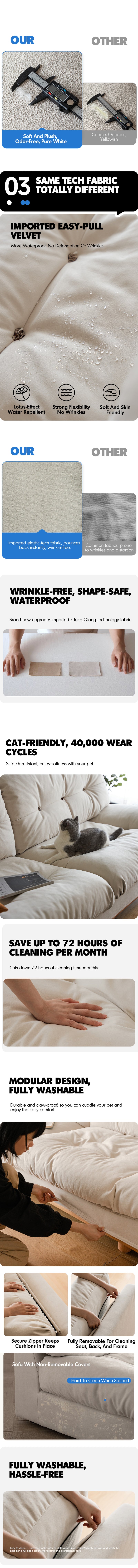 Scandinavian Cat Scratch Resistant Fabric 4 Seater Sofa NIMBUS Good to Know - 5