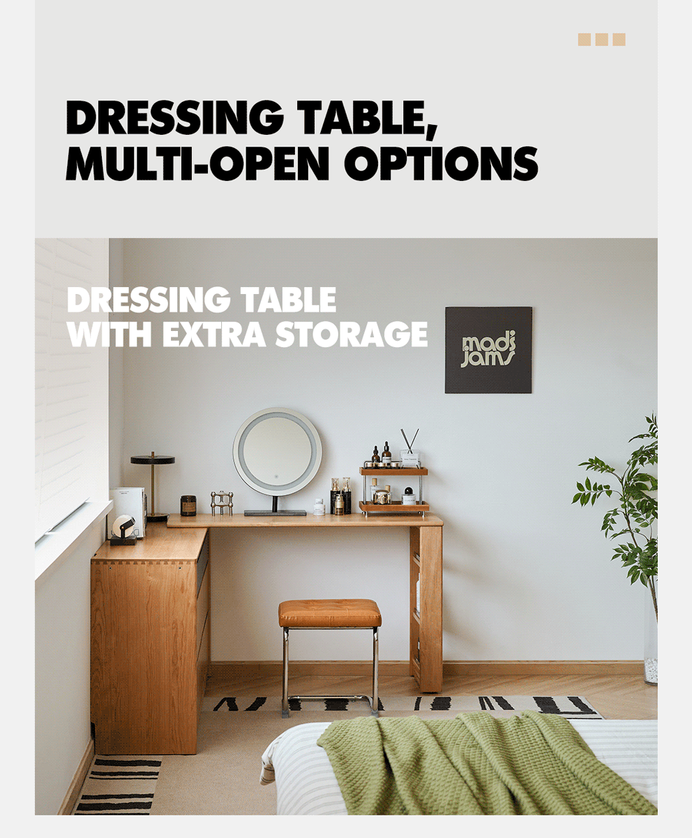 Scandinavian Cherry Wood Dressing Table SHORE Good to Know - 3