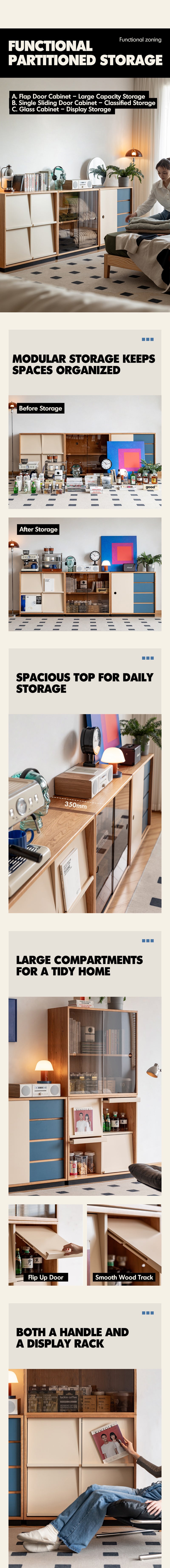 Bauhaus Cherry Wood Modular Cabinet TIME Good to Know - 3