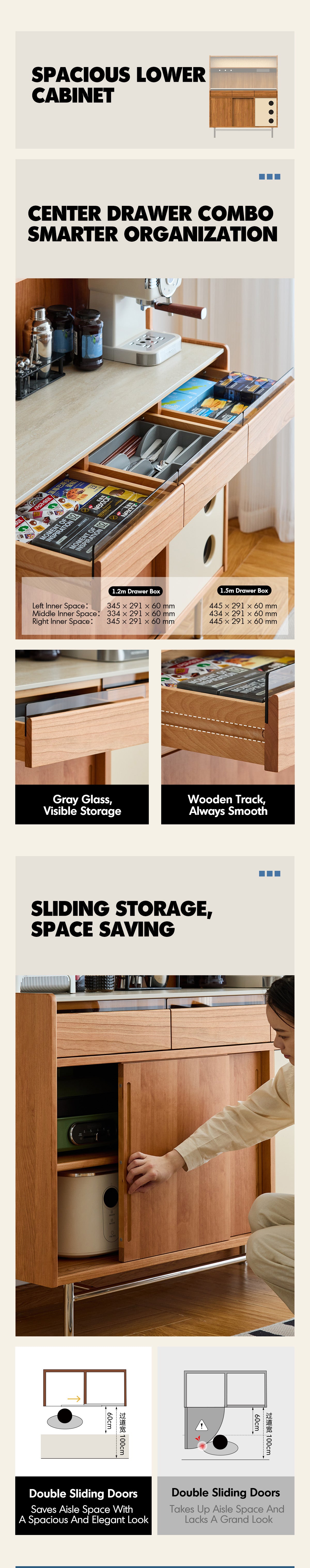 Scandinavian Sintered Stone Storage Side Cabinet TIME Good to Know - 5
