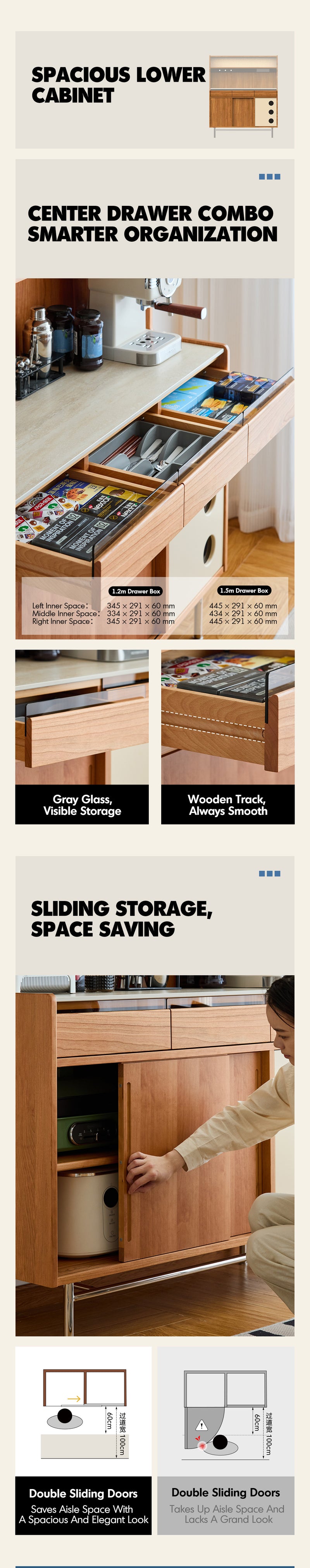 Scandinavian Sintered Stone Storage Side Cabinet TIME Good to Know - 5