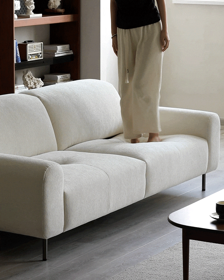 Minimalist Chenille Velvet Fabric 4 Seater Sofa DRIFT Good to Know - 5