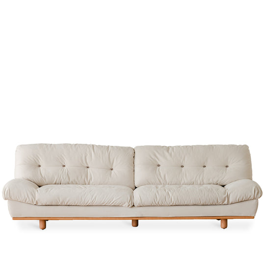 Scandinavian cat scratch resistant fabric 4 seater sofa nimbus in white background.