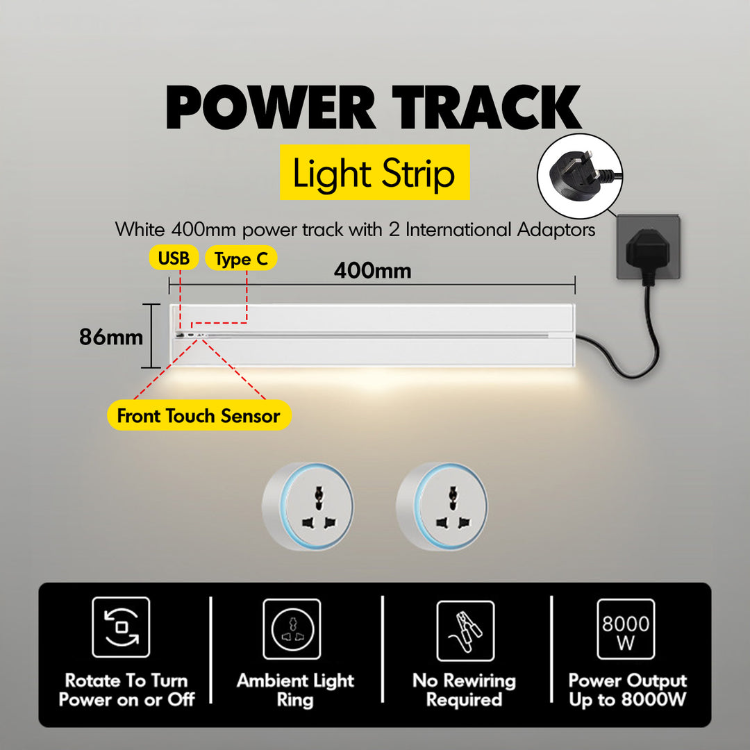 Aluminium Power Track And Adaptors With Motion Sensor LED Light