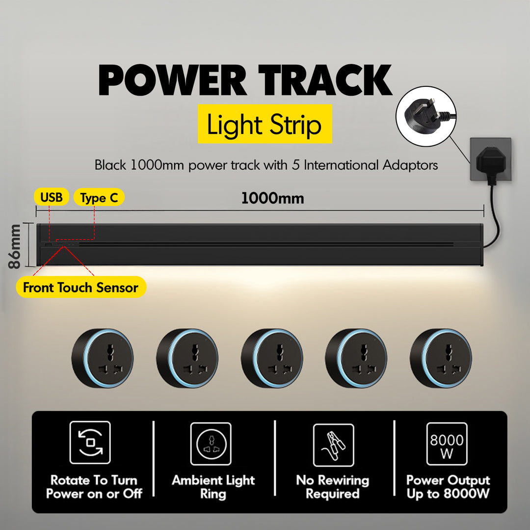 Aluminium Power Track And Adaptors With Motion Sensor LED Light