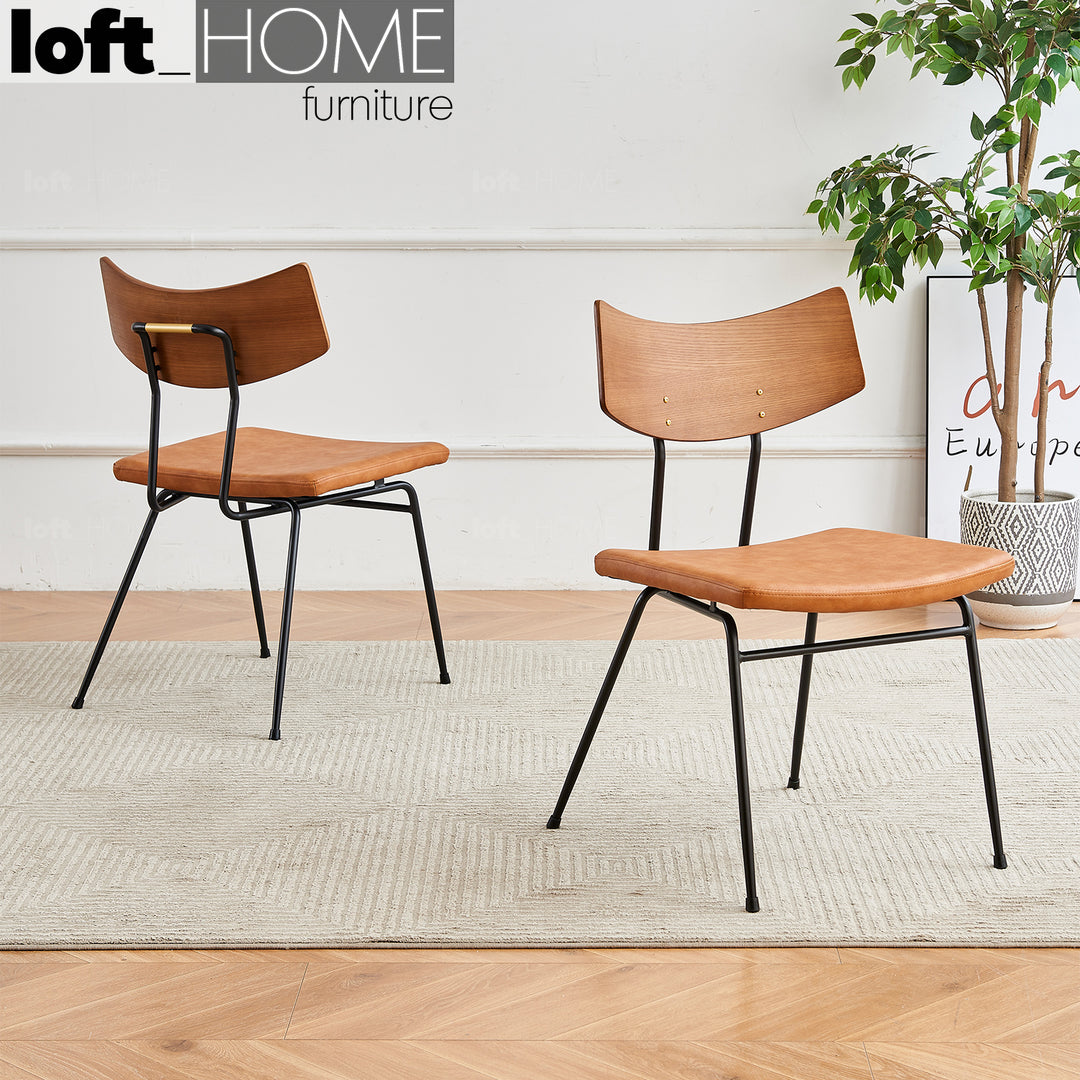 Modern Wood Dining Chair 2pcs Set SOLI Primary Product