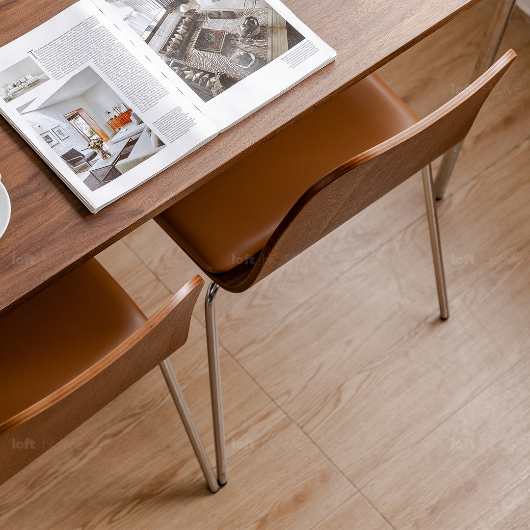Modern Wood Dining Chair 2pcs Set SEELA Detail 8