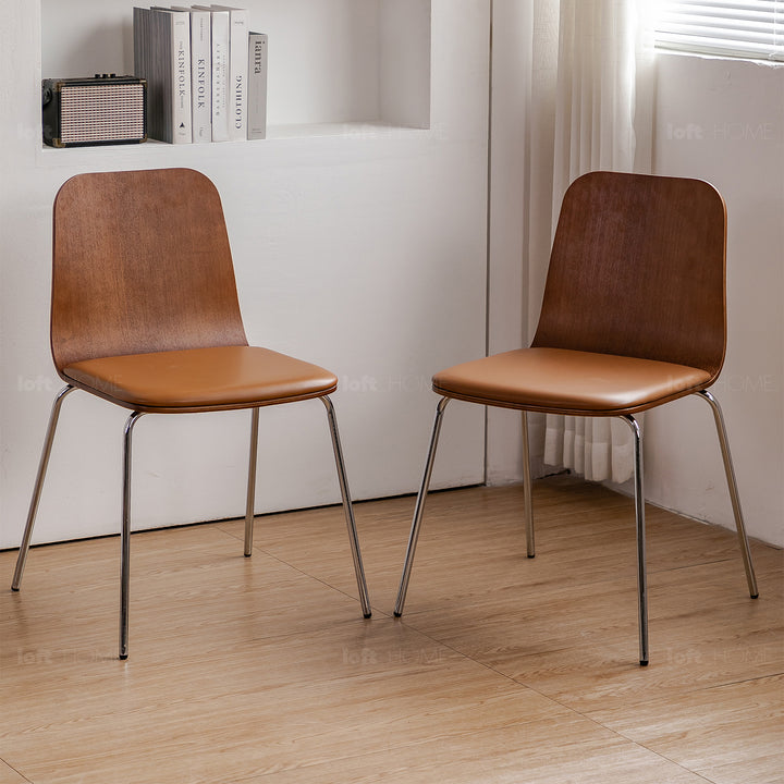Modern Wood Dining Chair 2pcs Set SEELA Detail 10