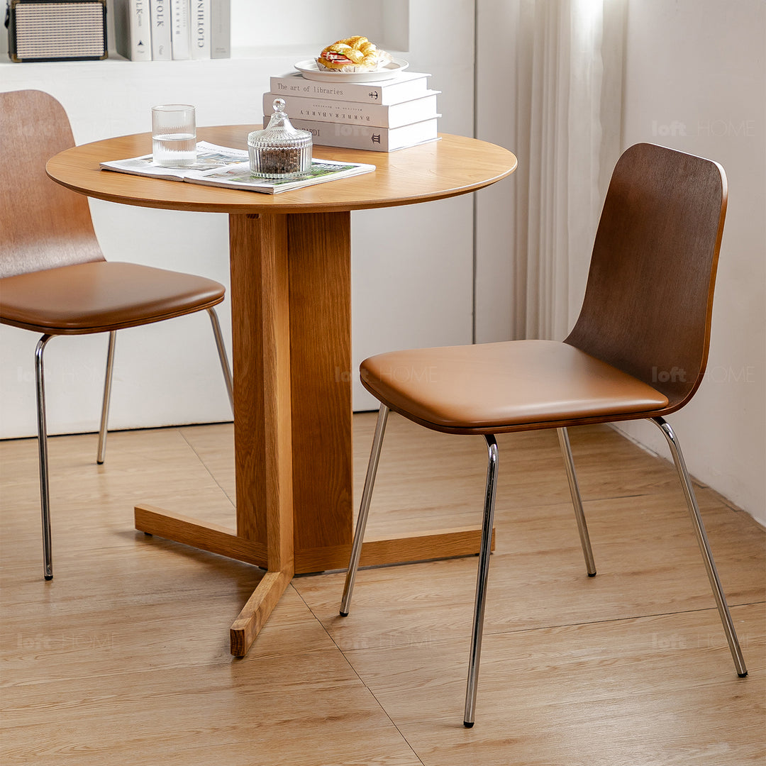 Modern Wood Dining Chair 2pcs Set SEELA Detail 3