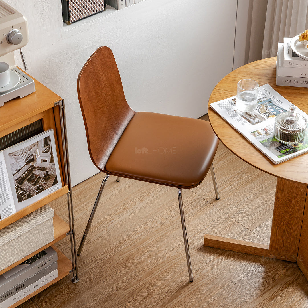 Modern Wood Dining Chair 2pcs Set SEELA Detail 4