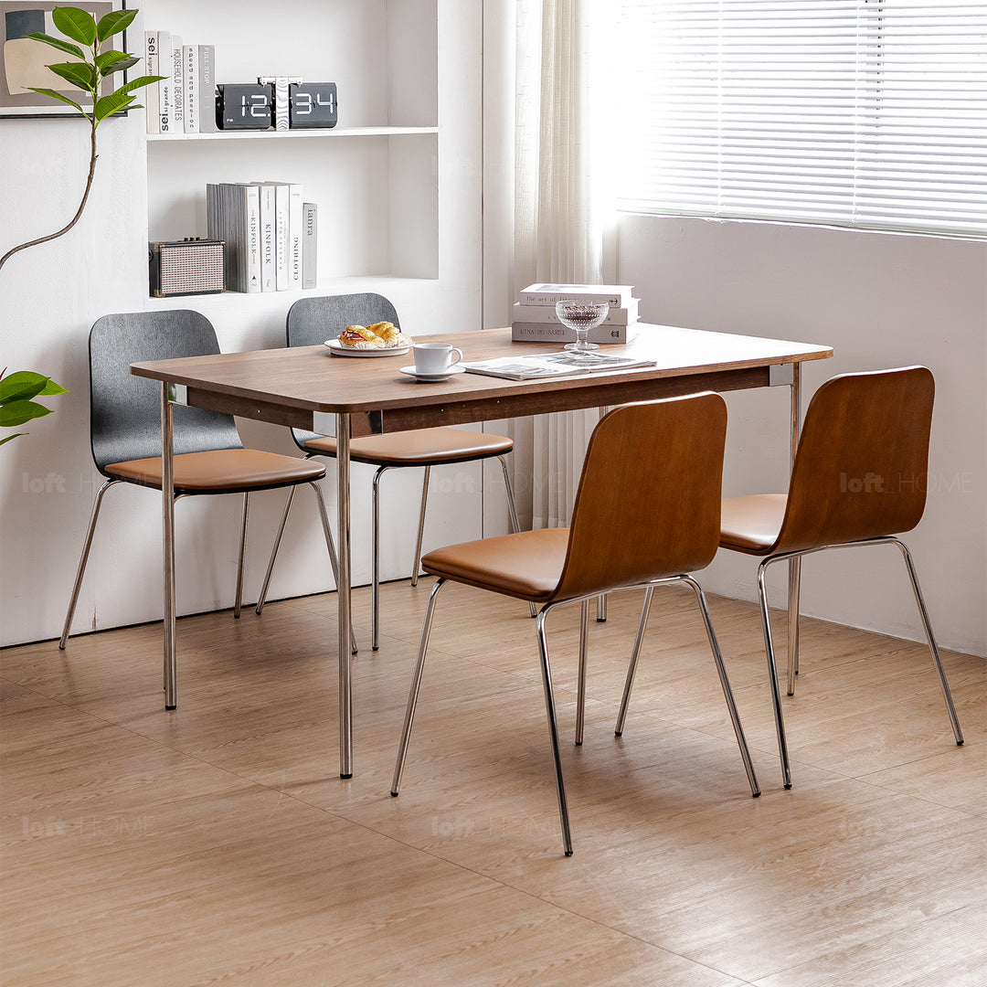 Modern Wood Dining Chair 2pcs Set SEELA Detail 6