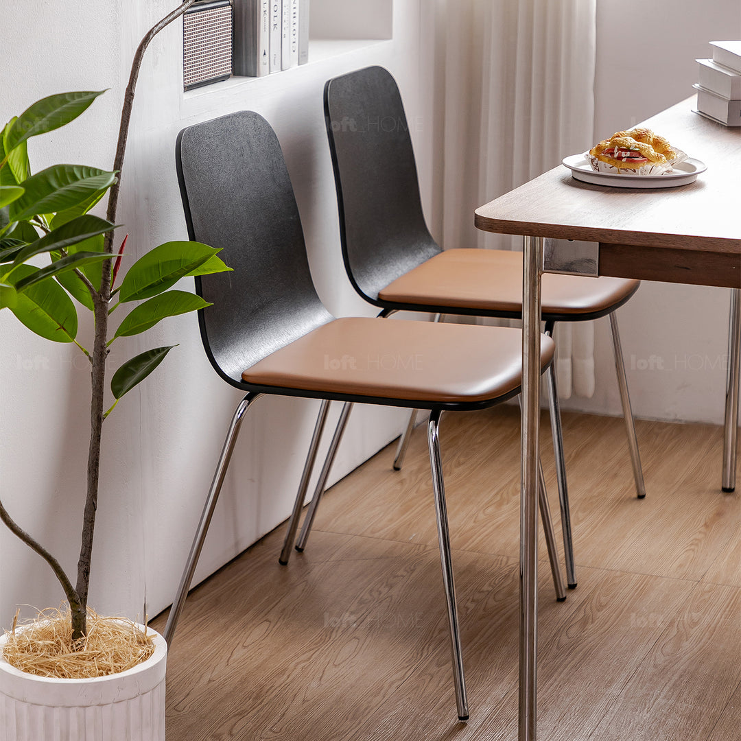 Modern Wood Dining Chair 2pcs Set SEELA Detail 21