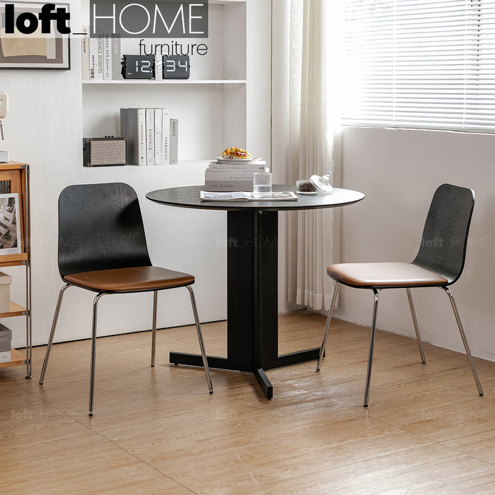 Modern Wood Dining Chair 2pcs Set SEELA Detail 14